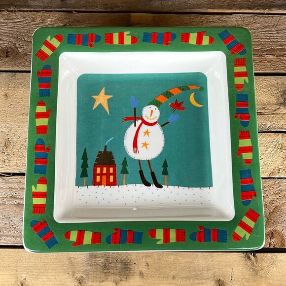 Just Plain Folk Holiday Serving Platter - New - Picture 1 of 3